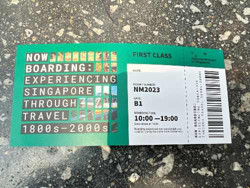 National Museum of Singapore Exhibition Ticket Sample