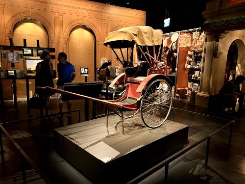 National Museum of Singapore Rickshaw Display
